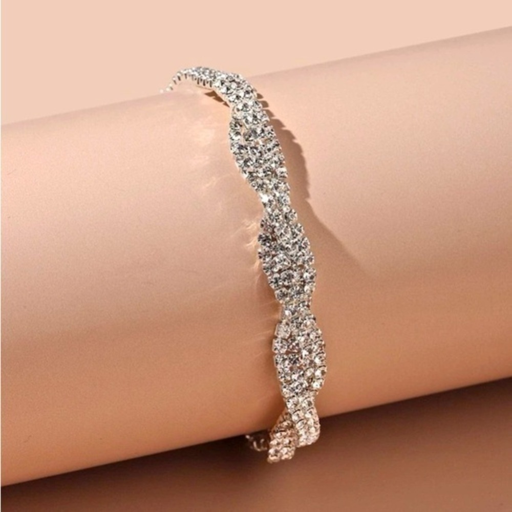 Rhinestone Bracelet In Silver